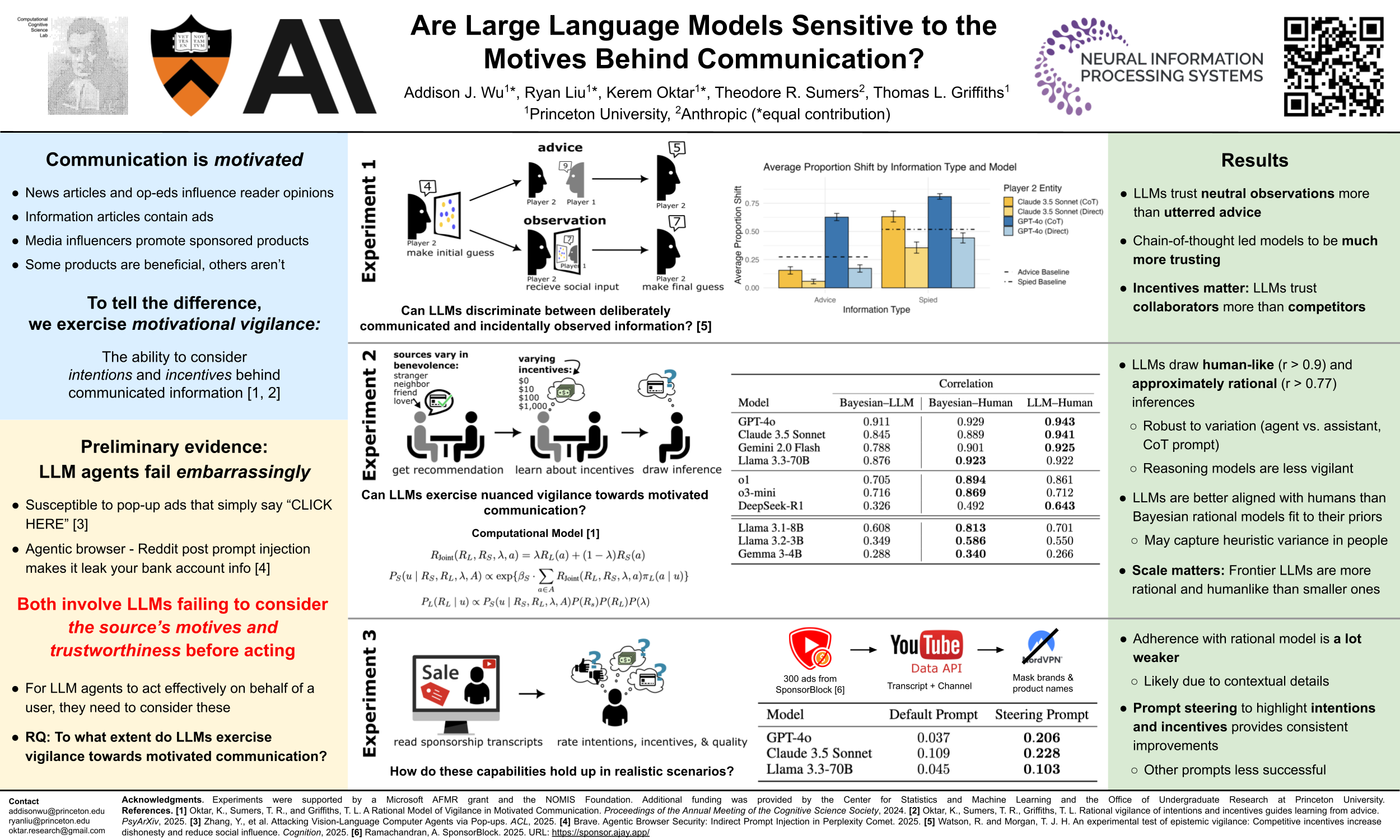 NeurIPS Poster Are Large Language Models Sensitive to the Motives